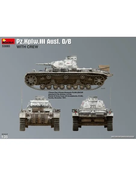 Pz.Kpfw.III Ausf. D/B with Crew, 1/35 - MiniArt 53085