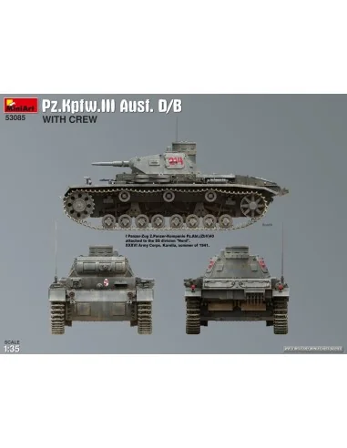 Pz.Kpfw.III Ausf. D/B with Crew, 1/35 - MiniArt 53085