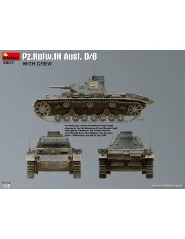 Pz.Kpfw.III Ausf. D/B with Crew, 1/35 - MiniArt 53085