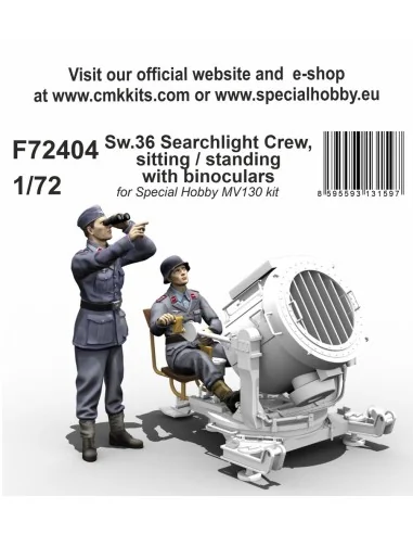 Sw.36 Searchlight Crew, sitting / standing with binoculars, 1/72 - ...