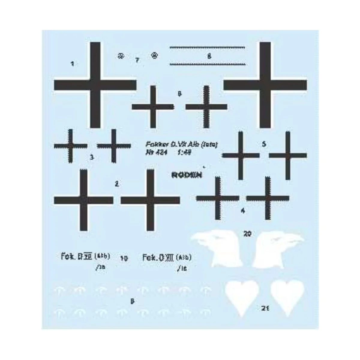 Fokker D.VII, 1/48 - Roden 424 Fokker D.VII, 1/48 - Roden 424