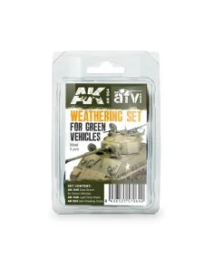 GREEN VEHICLES WEATHERING SET - AK Interactive AK064