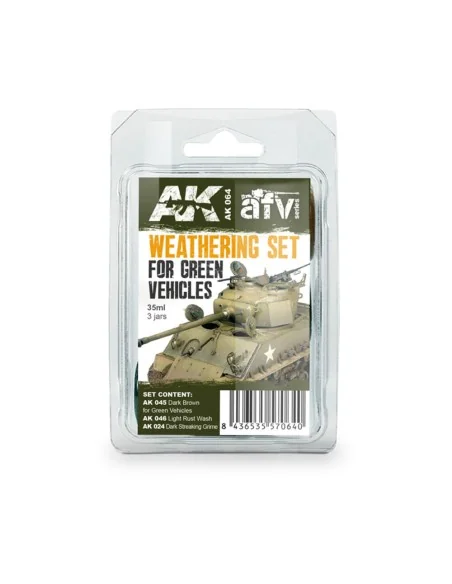 GREEN VEHICLES WEATHERING SET - AK Interactive AK064