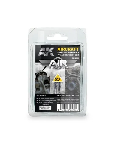 AIRCRAFT ENGINE WEATHERING SET - AK Interactive AK2000
