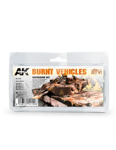 BURNT VEHICLES SET - AK Interactive AK4120