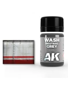 NEUTRAL GREY FOR WHITE/BLACK WASH - AK Interactive AK677