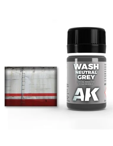 NEUTRAL GREY FOR WHITE/BLACK WASH - AK Interactive AK677