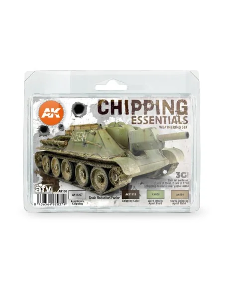 CHIPPING ESSENTIALS WEATHERING SET - AK Interactive AK138