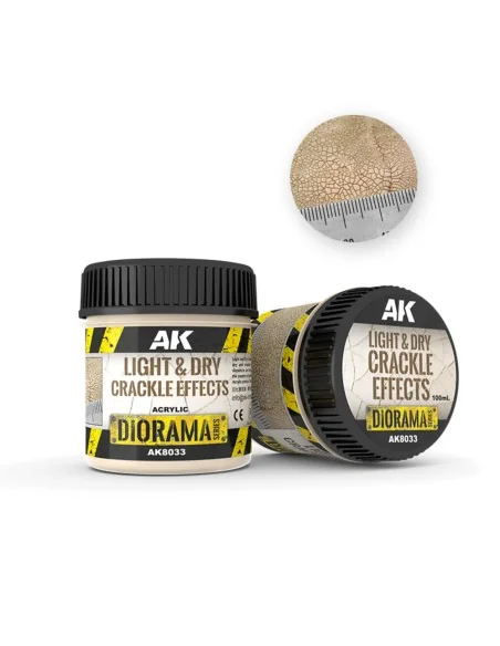 LIGHT & DRY CRACKLE EFFECTS - 100ml (Acrylic) - AK Interactive AK8033