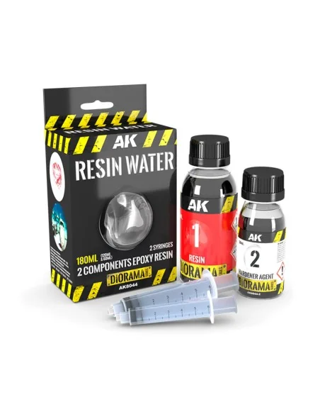 RESIN WATER 2-COMPONENTS EPOXY RESIN - 180ml - AK Interactive AK8044