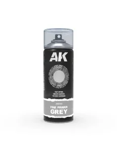 Fine Primer Grey - Spray 400ml (Includes 2 nozzles) - AK Interactiv...