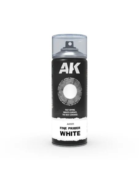 [NO_DESC] Fine Primer White - Spray 400ml (Includes 2 nozzles) - AK...