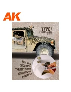 REGULAR CAMOUFLAGE NET Type 1 PERSONALIZED WHITE - AK Interactive A... 2