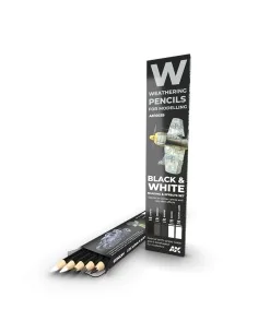 WATERCOLOR PENCIL SET BLACK AND WHITE SET - AK Interactive AK10039
