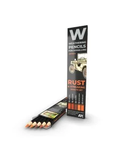 WATERCOLOR PENCIL SET RUST AND STREAKING SET - AK Interactive AK10041