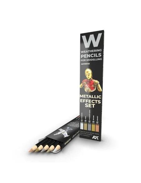 WATERCOLOR PENCIL SET METALLICS SET - AK Interactive AK10046