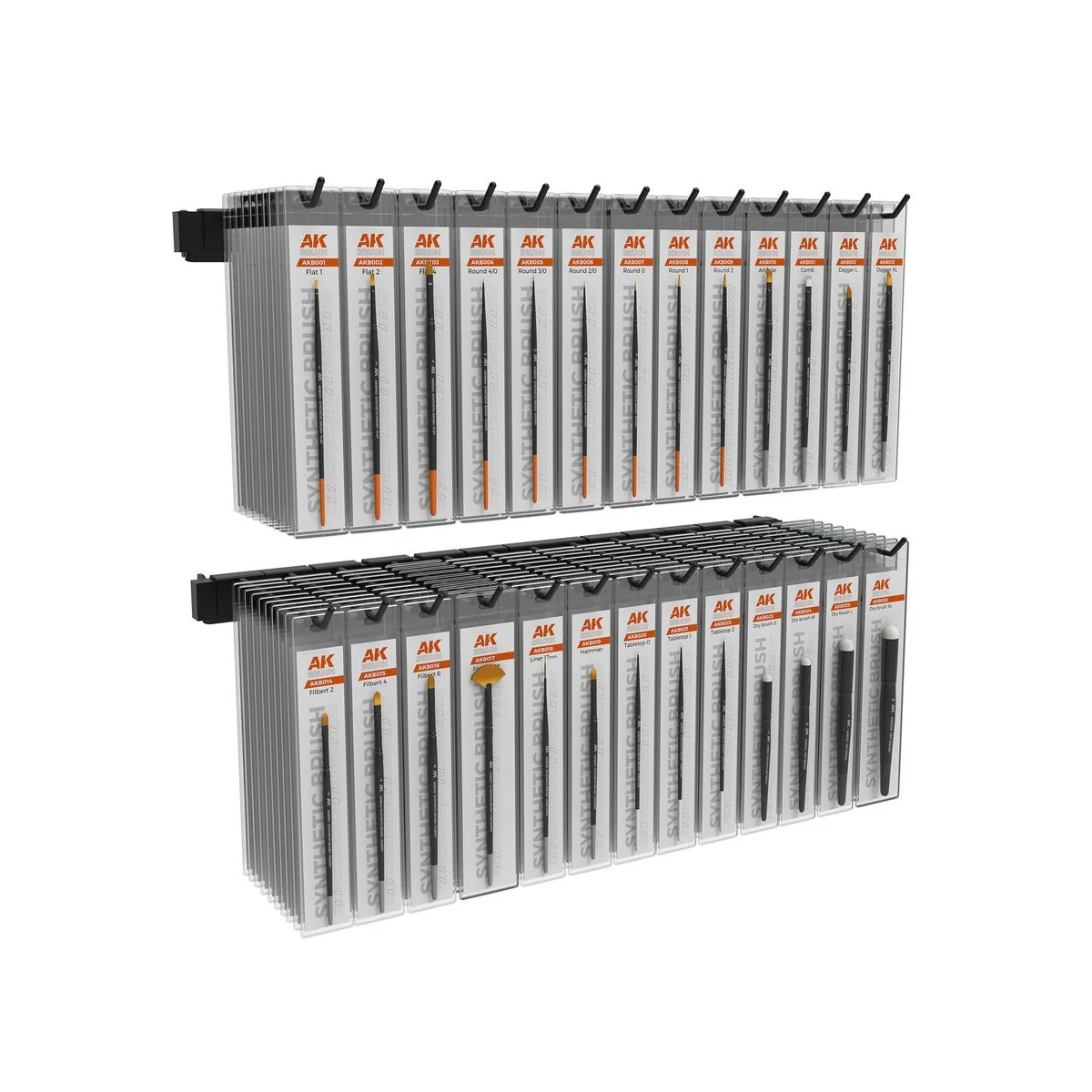 SYNTHETIC BRUSHES MODULE (26 ref. x 10units) - AK Interactive AK EX...