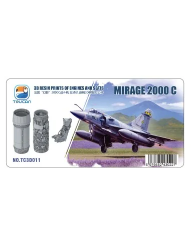 Mirage 2000 C 3D RESIN PRINTS OF ENGINES AND SEATS, 1/32 - Toucan M...