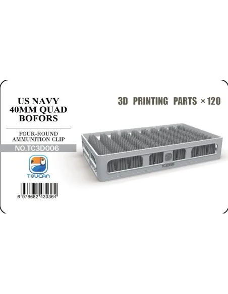 FOUR-ROUND AMMUNITION CLIP, 1/35 - Toucan Model TC3D006