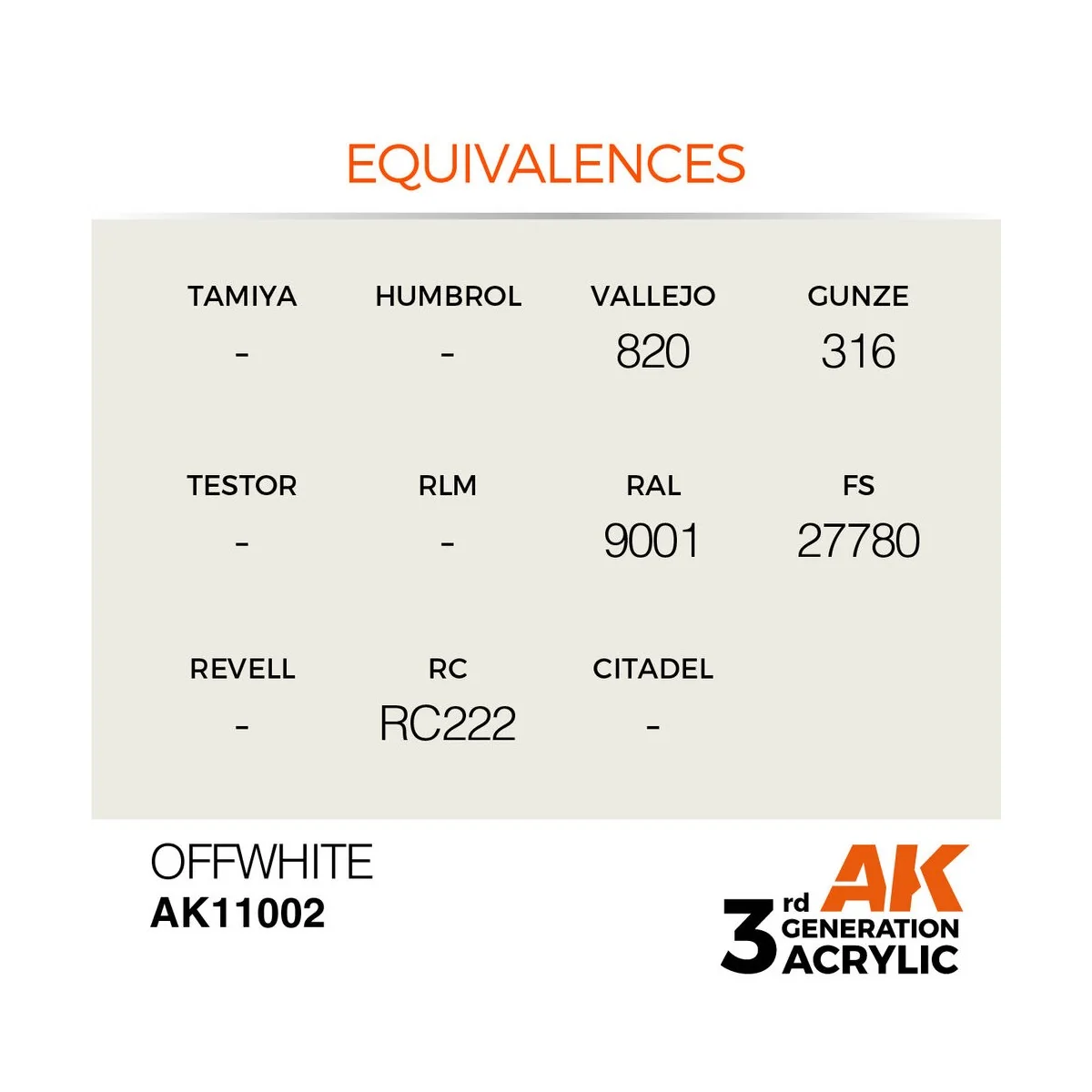 Offwhite 17ml - AK Interactive AK11002 Offwhite 17ml - AK Interactive AK11002