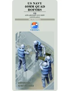 ANTI-AIRCRAET GUN CREW (with life jacket), 1/35 - Toucan Model TC3D...