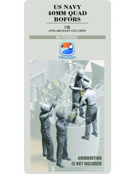 ANTI-AIRCRAET GUN CREW, 1/35 - Toucan Model TC3D003