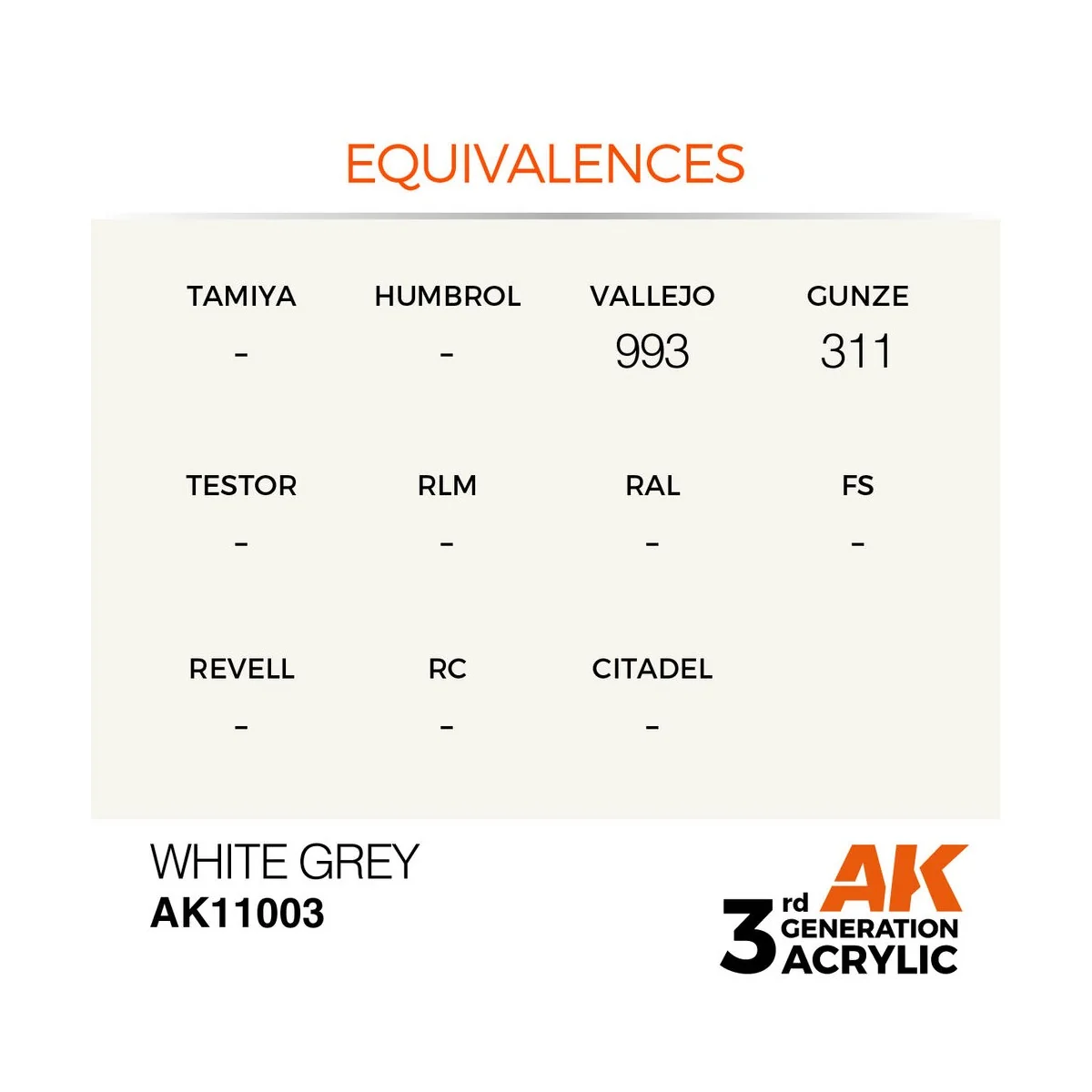 White Grey 17ml - AK Interactive AK11003 White Grey 17ml - AK Interactive AK11003