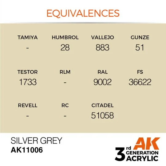 Silver Grey 17ml - AK Interactive AK11006