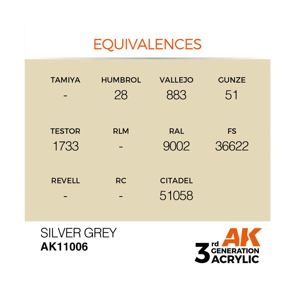 Silver Grey 17ml - AK Interactive AK11006