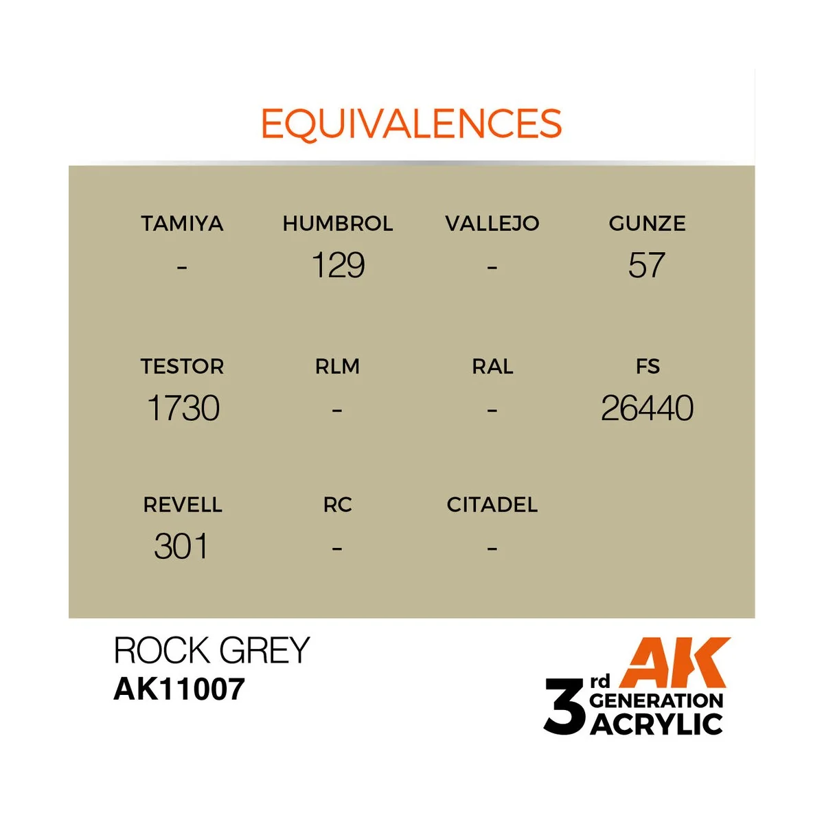 Rock Grey 17ml - AK Interactive AK11007