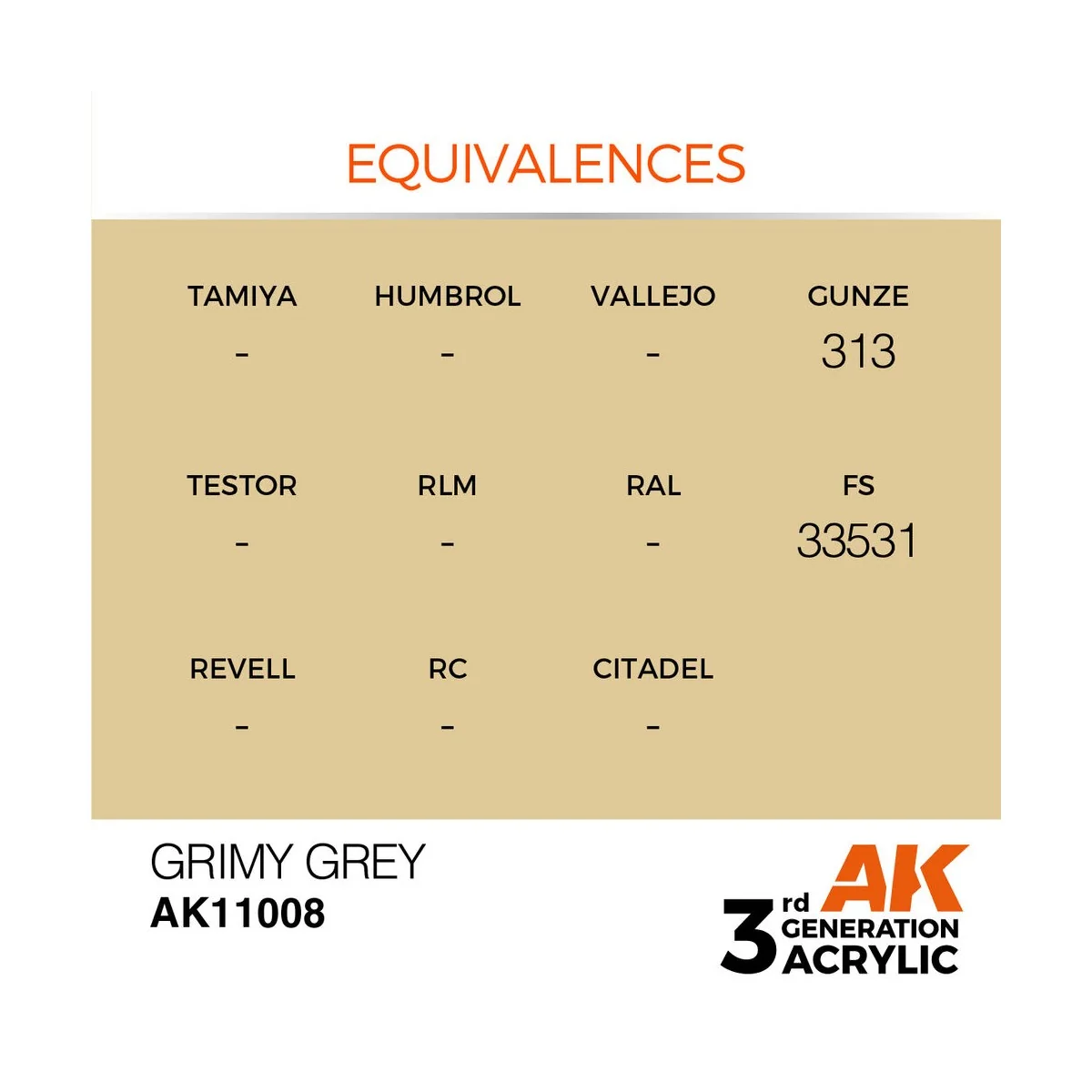 Grimy Grey 17ml - AK Interactive AK11008 Grimy Grey 17ml - AK Interactive AK11008