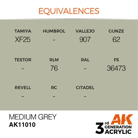 Medium Grey 17ml - AK Interactive AK11010