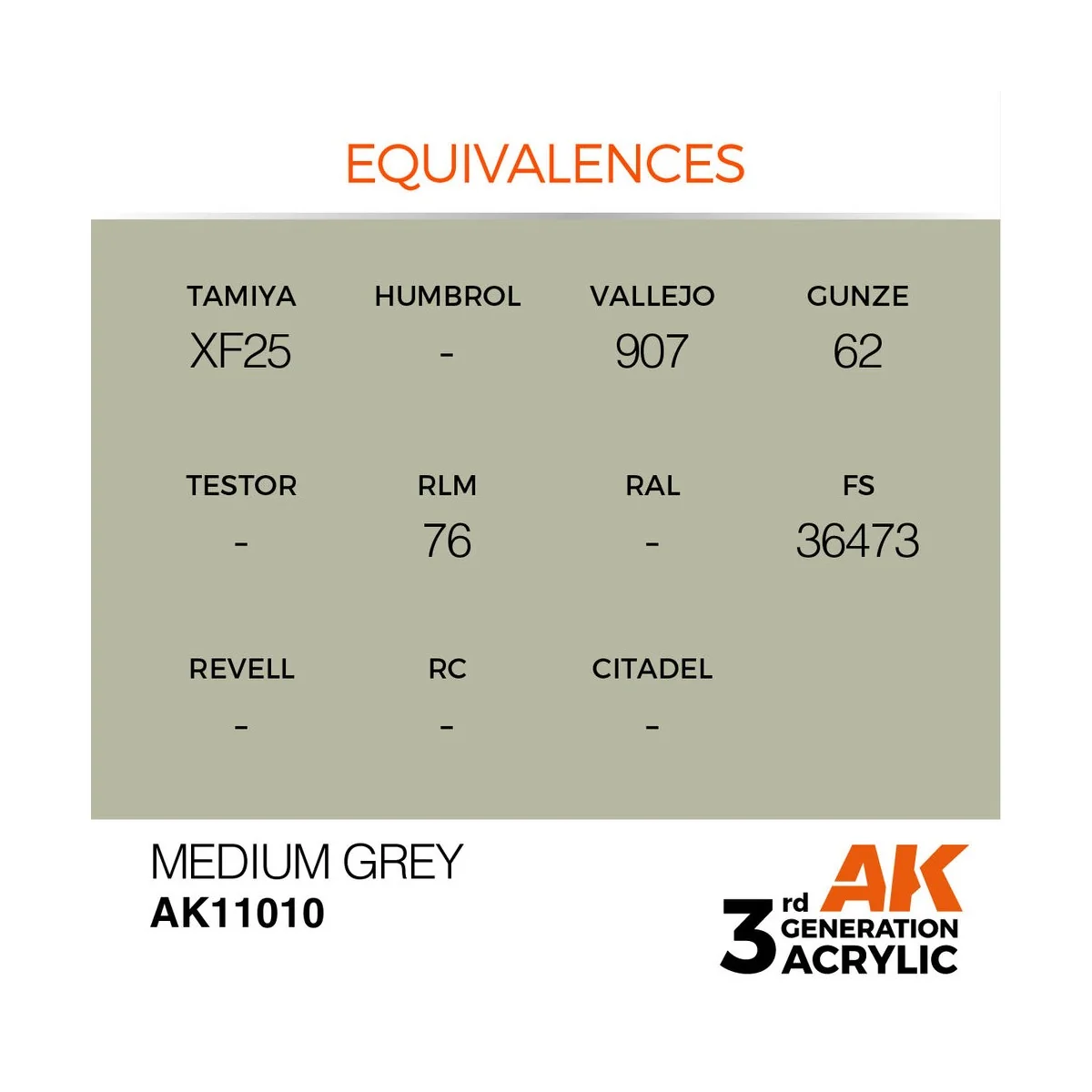 Medium Grey 17ml - AK Interactive AK11010