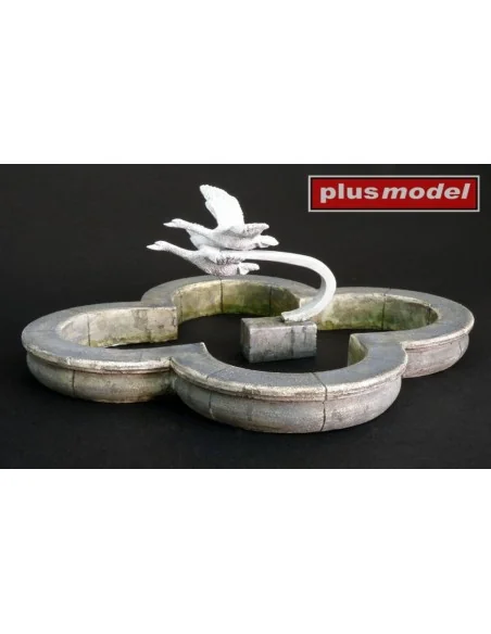 [NO_DESC] Park fountain with swans, 1/35 - Plus model 490
