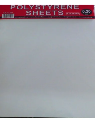 Polystyrene sheets 0, 2mm - Plus model 521