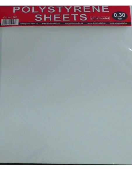 Polystyrene sheets 0, 3mm - Plus model 522