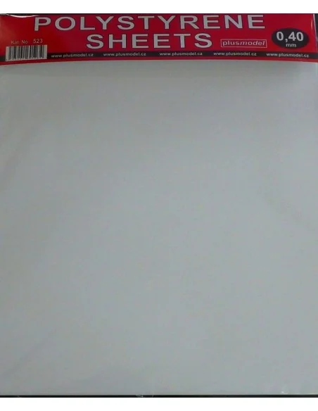 Polystyrene sheets 0, 40mm - Plus model 523