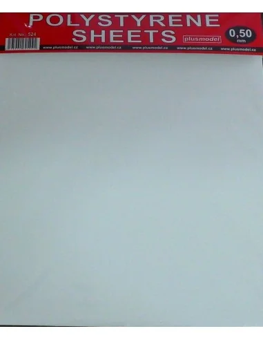 Polystyrene sheets 0, 50mm - Plus model 524