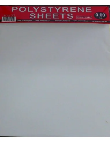 Polystyrene sheets 0, 60mm - Plus model 525