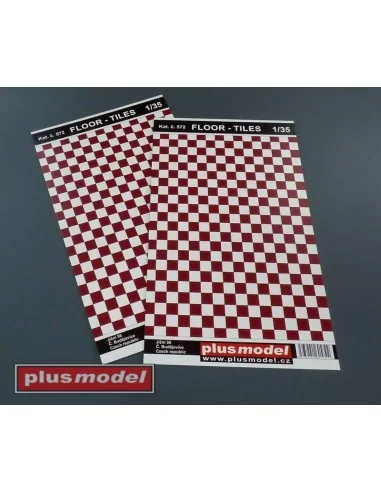 Floor tiles red and white, 1/35 - Plus model 572