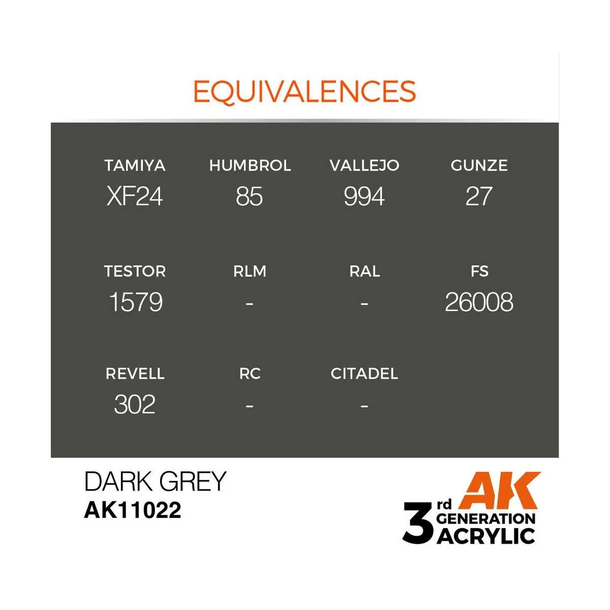 Dark Grey 17ml - AK Interactive AK11022