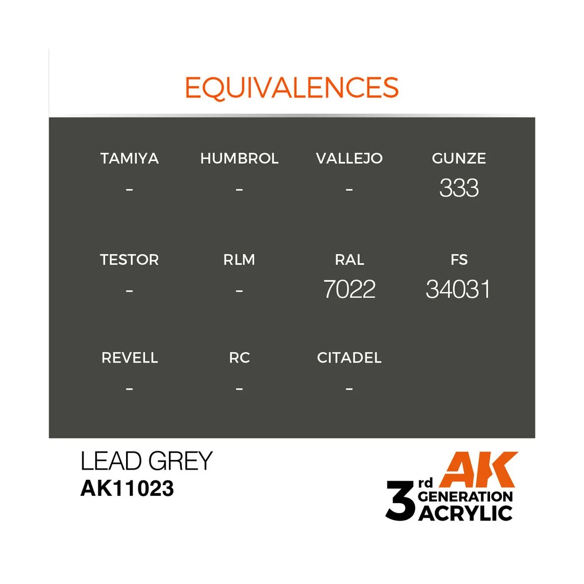 Lead Grey 17ml - AK Interactive AK11023 Lead Grey 17ml - AK Interactive AK11023