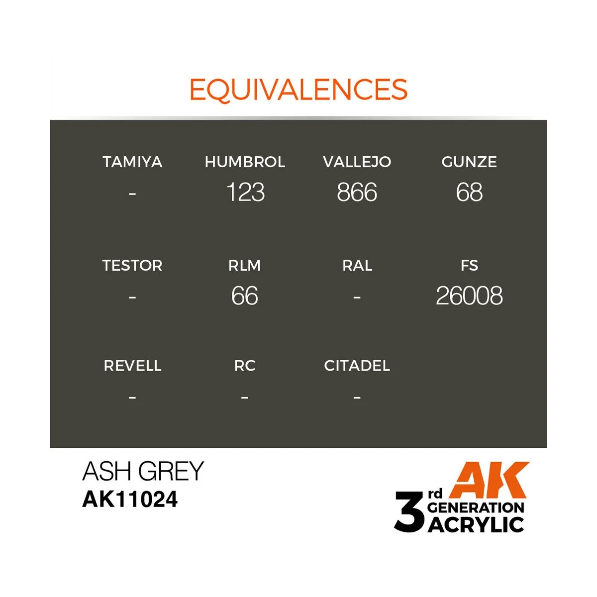 Ash Grey 17ml - AK Interactive AK11024