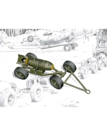 Bomb trailer Mk 2, 1/48 - Plus model AL4055