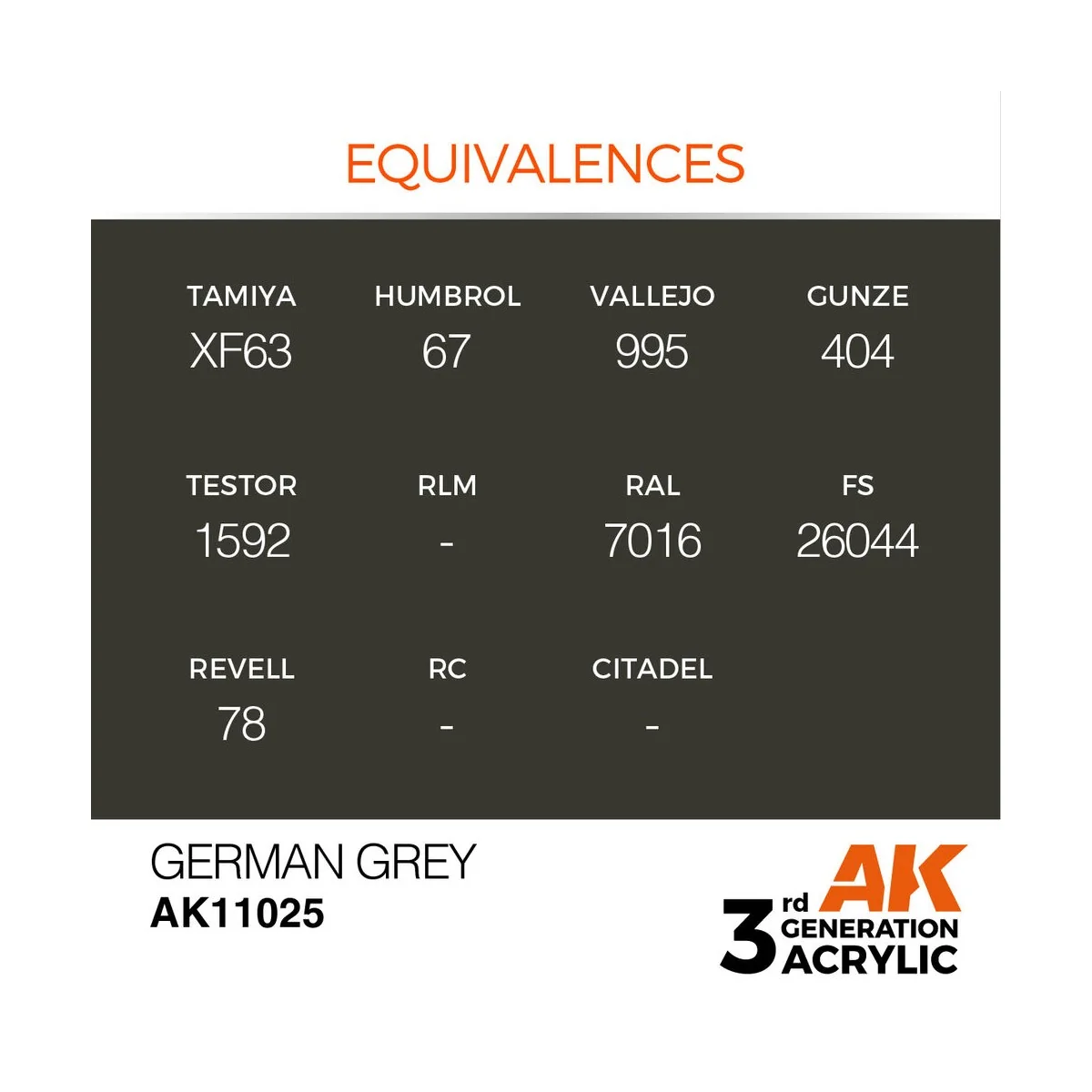 German Grey 17ml - AK Interactive AK11025 German Grey 17ml - AK Interactive AK11025