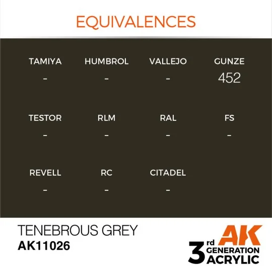 Tenebrous Grey 17ml - AK Interactive AK11026