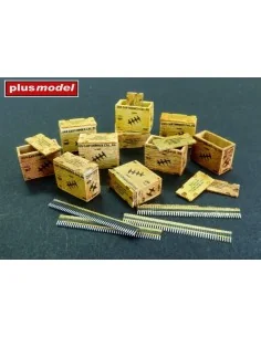 US ammunition boxes with belts of charges, 1/48 - Plus model AL4088