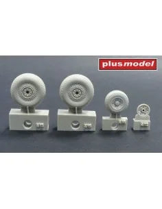 B-26 Marauder wheels late diamond tread, 1/48 - Plus model AL4092