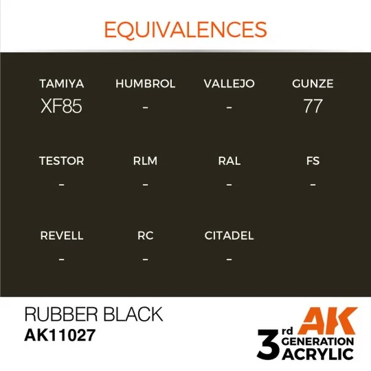 Rubber Black 17ml - AK Interactive AK11027 Rubber Black 17ml - AK Interactive AK11027