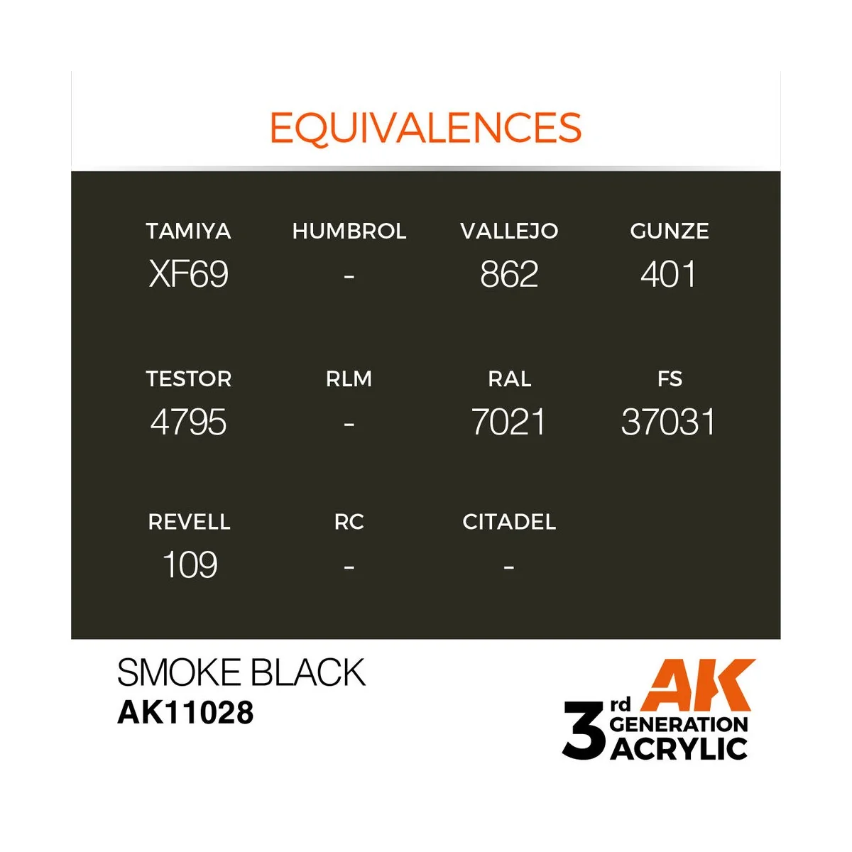 Smoke Black 17ml - AK Interactive AK11028 Smoke Black 17ml - AK Interactive AK11028